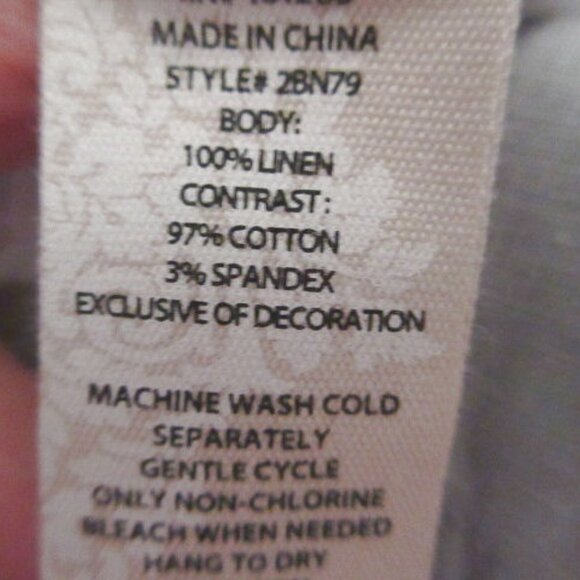 Soft Surroundings Charlene Linen Midi Dress Size M Pockets Sleeveless High Low - Picture 12 of 12